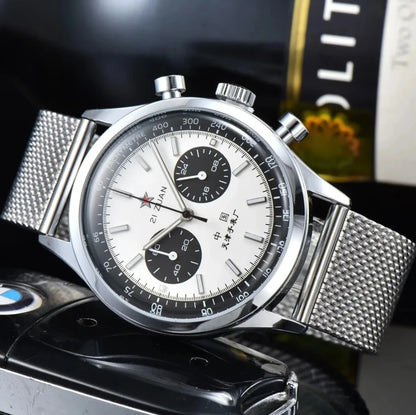 Men's watches 1963 pilot automatic watch 42mm waterproof retro quartz chronograph vintage dress watch