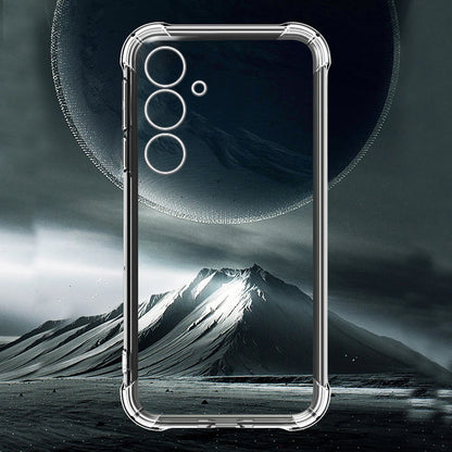 Phone case with mountain and moon background