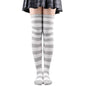 Thigh High Stockings Womens Striped Ladies Girls Black White pink Long Over Above Knee Socks femboy Cosplay Lolita Harajuku Y2k