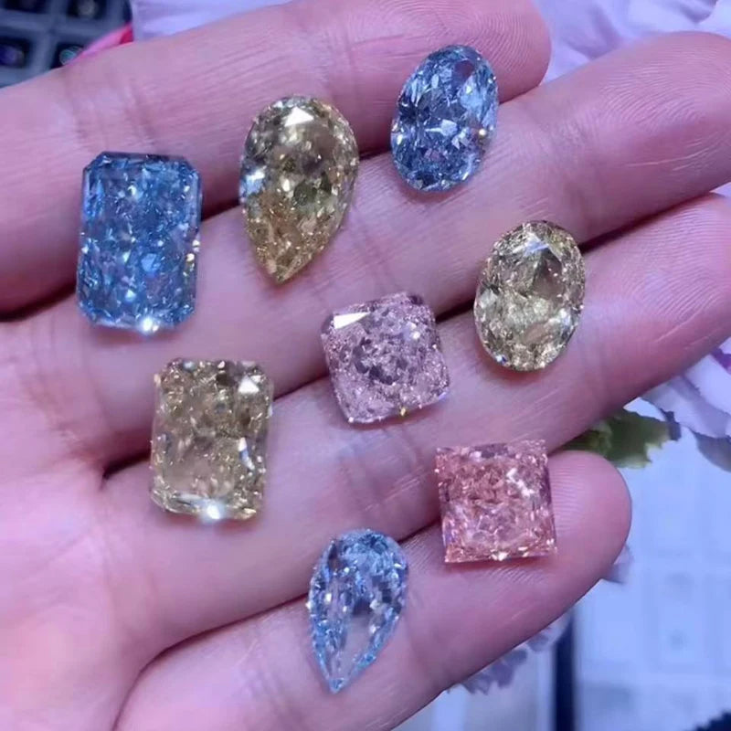 Lab Grown Diamonds Vivid Blue Color With IGI certificate Radiant Cut CVD Laboratory Diamond