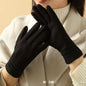 Winter Cashmere Gloves for Women Warm Touch Screen Gloves Cold Protection Full Finger Mittens Outdoor Cycling Thick Woolen Glove