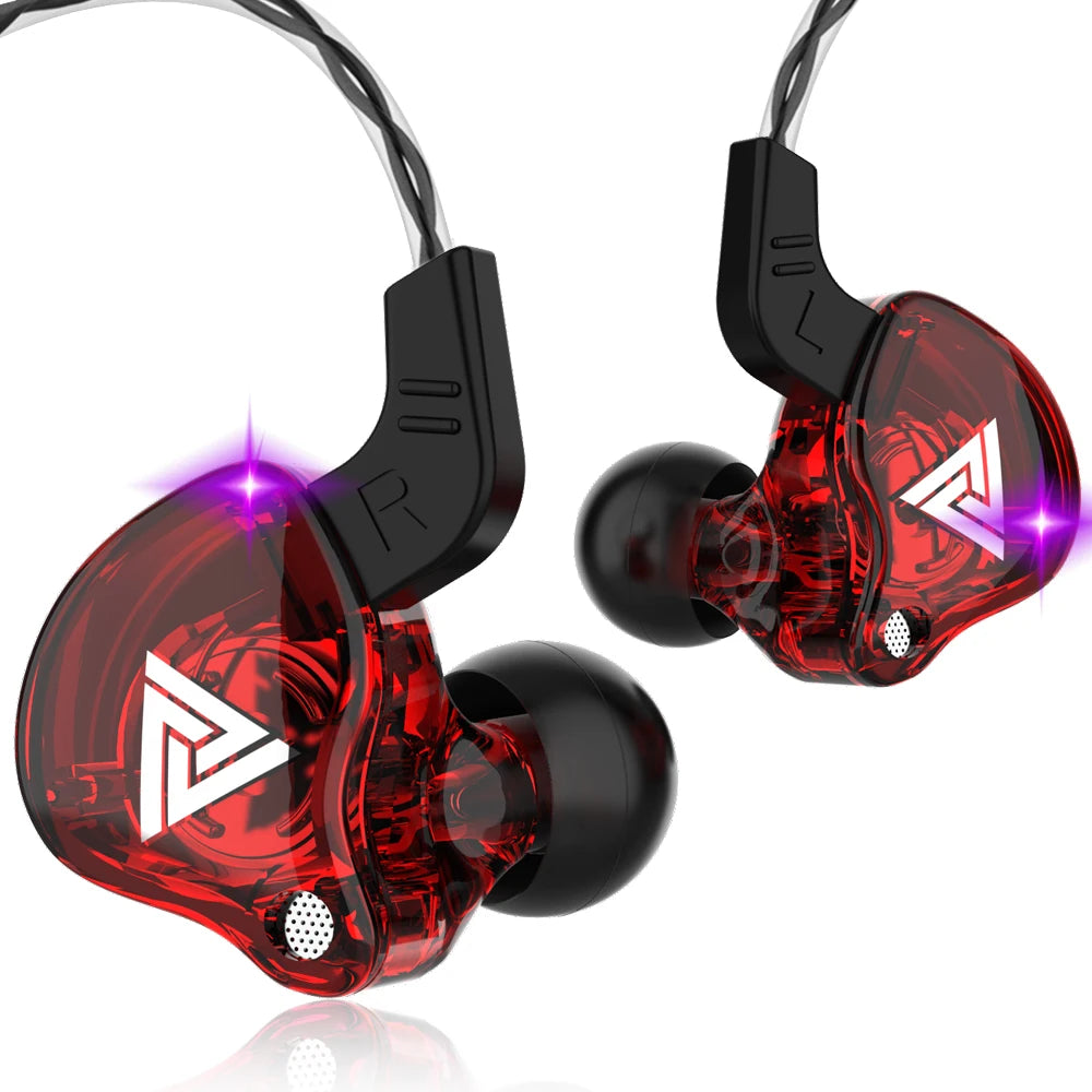Original QKZ AK6 In-Ear-Kopfhörer mit 6 dynamischen Treibern und Mikrofon, Stereo-Sport-HIFI-Subwoofer-Headset, Monitor-Ohrhörer