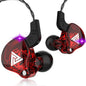 Original QKZ AK6 In-Ear-Kopfhörer mit 6 dynamischen Treibern und Mikrofon, Stereo-Sport-HIFI-Subwoofer-Headset, Monitor-Ohrhörer