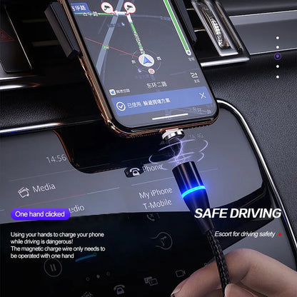 Magnetic Phone Charging Cable 3 In 1 Multi Function 3A Fast Charging Android For Phone Xiaomi Samsung Typec Cable Huawei 5A Fast