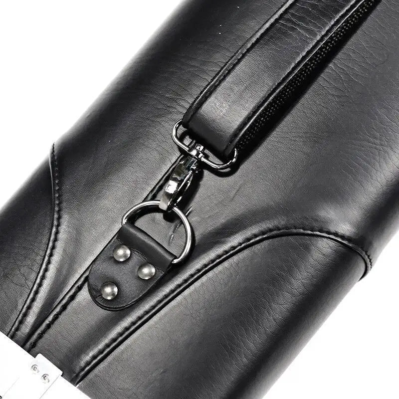 Premium Quality  Leather &Metal Material Black 3B5S 1/2 Billiard Stick Case 8 Hole Pool Cue Case/Bag