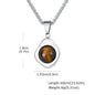 Trendy Pendant Necklaces for Men Boys,Square Natural Stone Stainless Steel Necklaces,Hip Hop Cool Healing Jewelry Gifts
