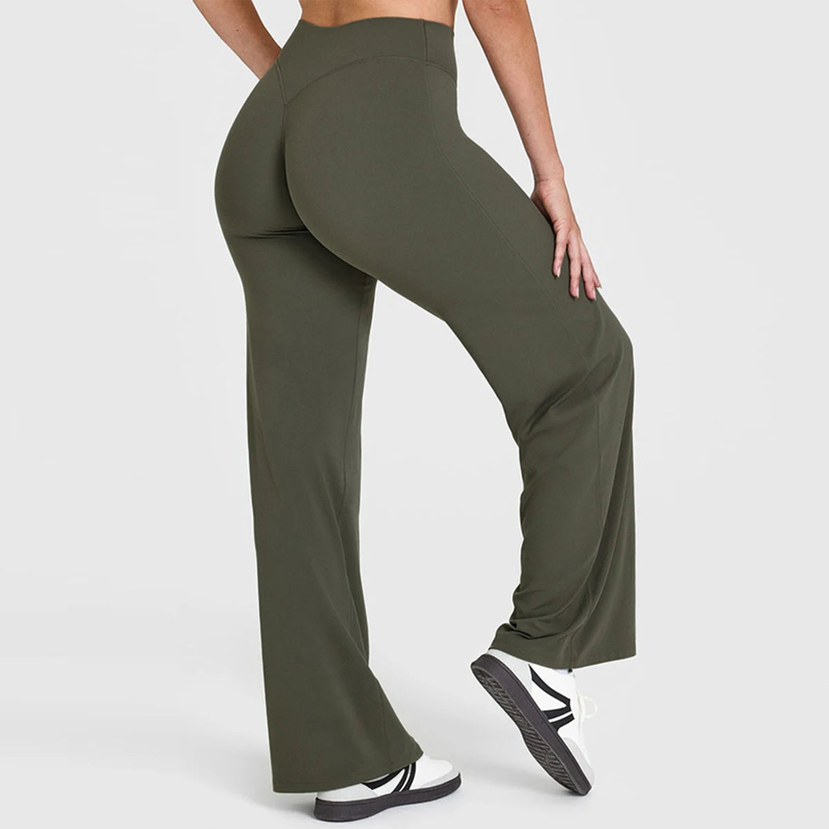 Oner Active Flared Leggings Leggings mit geradem Bein Damen Wide-Leg Pants Yoga Atmungsaktive Fitnesskleidung Vielseitige Freizeithose