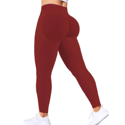 Nahtlose Damen Yoga-Hose mit fester Taille, dreifacher Bund, sexy Hüftstraffung, enge Sporthose, Fitness-Übungs-Yoga-Hose
