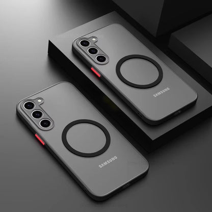 S25 S24 Ultra Plus Hülle Panzer Matt Magnetisch Für Samsung Galaxy S25 S24 S23 S 25 Ultra Plus Hüllen Mattiert Kabelloses Lade-Cover