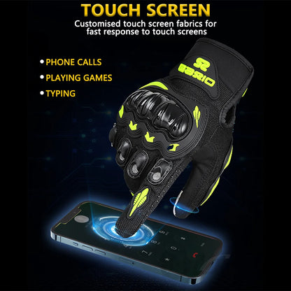 AXIO Summer Motorcycle Cycling Glove Touchscreen Motocross Glove ATV MTB Mesh Breathable Motorbike Glove Wear-resistant Non-slip