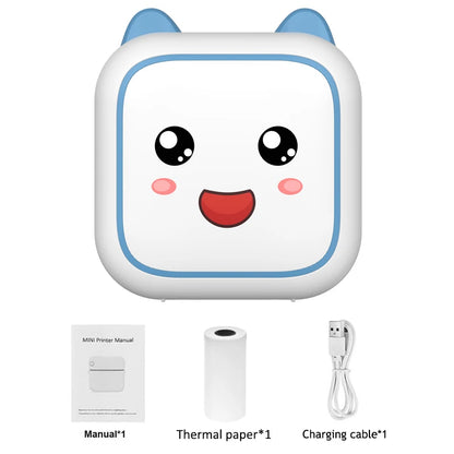 Mini HD Portable Label Thermal Printer Endurance Bluetooth Printer for Student Error Title Note Wrong Pocket Inkless Printing