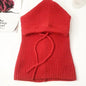 Women Knitted Balaclava Fashion Fake Collar Shawl Hooded Hat Thick Warm Beanines Winter Hat official website tool undefine