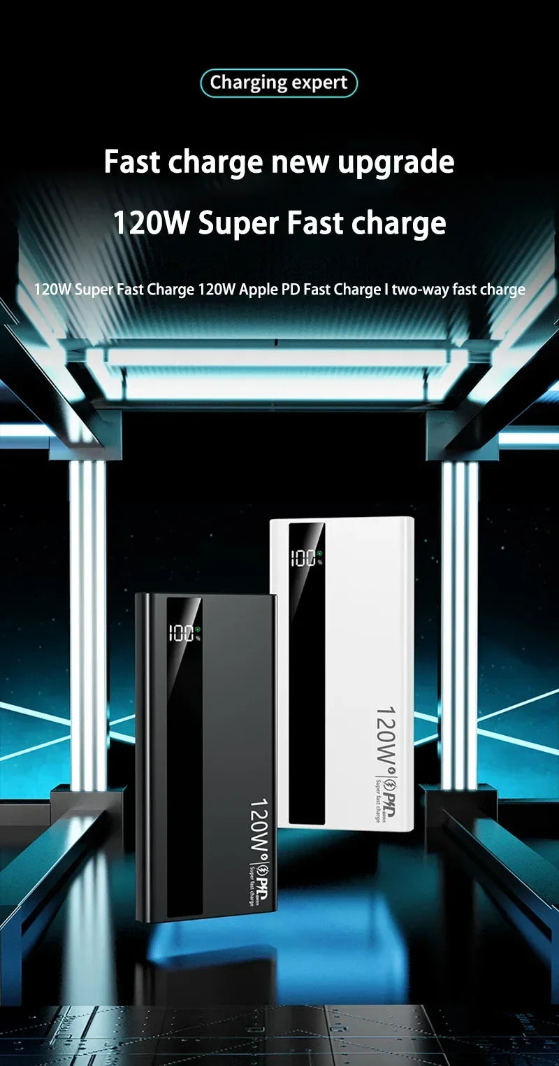 Xiaomi 500000mAh 120W Super Fast Charging High Capacity Power Bank External Battery Portable Battery Charger For iPhone Samsung