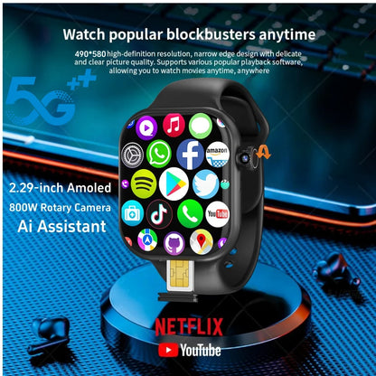 VP39 5G Smartwatch Android 12 – GPS WiFi Camera SIM