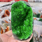 Green Crystal Cluster Geode Wand | Mystical Office Gift