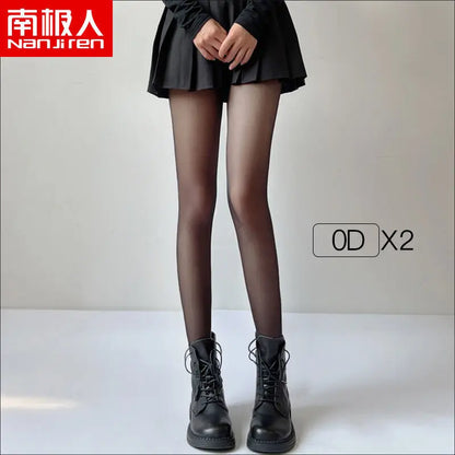 Women JK Black Stockings 6 Thickness Skin Silk Pantyhose Summer Ultra Thin Anti-hook Silk Nylon Stocking Female Sheer Tights