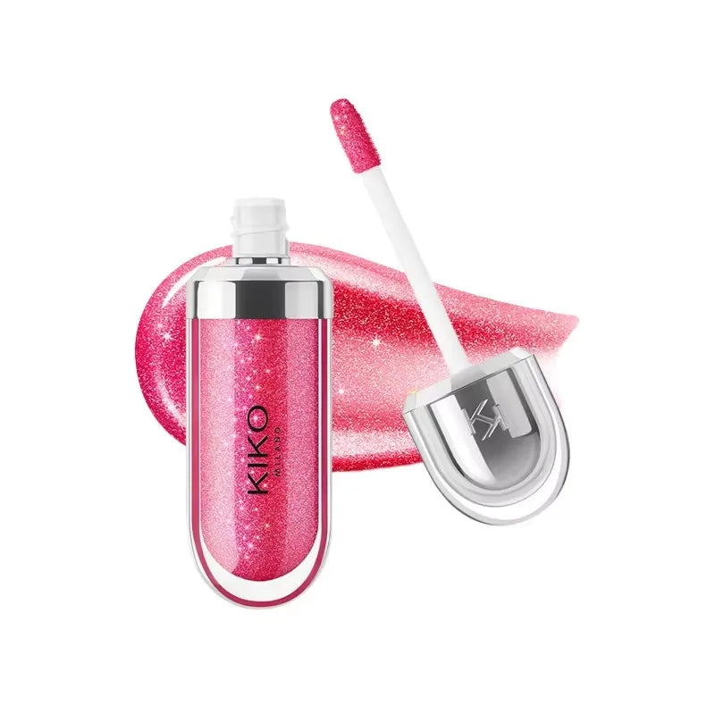 KIKO 3D Hydra Lipgloss Mirror Lip Glaze Shimmer Moisturizing Pearlescent Color Liquid Lip Gloss Plump Glossy Non Stick Cup Balm