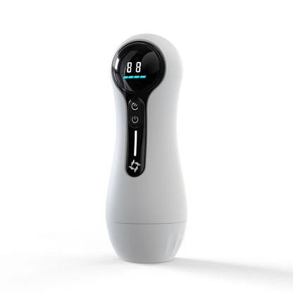 Männlicher Masturbator Penispumpe Sexspielzeug für Erwachsene für 18 Männer mit 4 Saug- und 9 Vibrationsmodi LED-Display Tasche Muschi Realistische Vagina