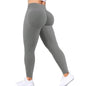 Nahtlose Damen Yoga-Hose mit fester Taille, dreifacher Bund, sexy Hüftstraffung, enge Sporthose, Fitness-Übungs-Yoga-Hose