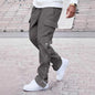 Herren-Freizeithose mit geradem Bein und Kordelzug – Streetwear im Schulstil