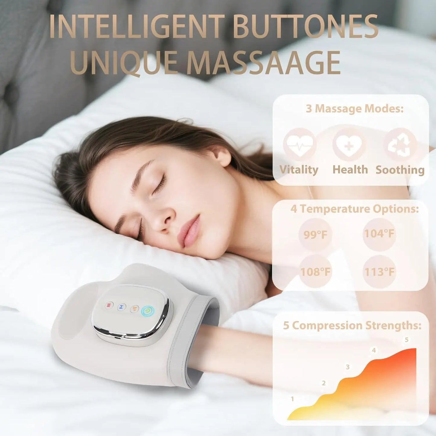 Hand Massager with Heat & Compression - Carpal Tunnel