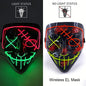 Drahtlose Neon-LED-Reinigungsmaske, im Dunkeln leuchtende Cosplay-Horrormaske, Halloween-Maskerade-Partymasken, leuchtende, lustige Verkleidung