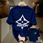 Cotton Lovers Print Round Neck Short Sleeve T-Shirt