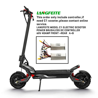LANGFEITE-Original Electric Scooter Dual Motor C1 Controller 60V 40AMP  Brushless DC Controller  Scooters Parts