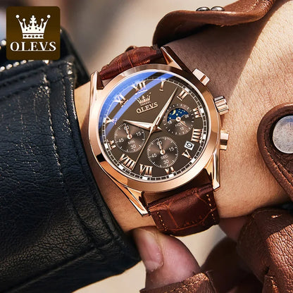 OLEVS Luxus-Herrenuhr für Business – Edelstahl, leuchtend & wasserdicht