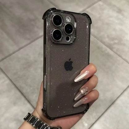 Glitter Bling Clear Case for iPhone 17 16 15 14 13 12 11 Pro Max XS X XR 16PLUS 17AIR 16E Silicone Soft Transparent Bumper Cover