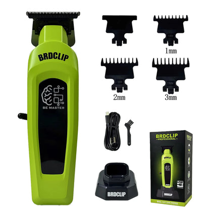 BRDCLIP Professioneller elektrischer Haarschneider BRD 107 Haarschneidemaschine für Männer 8000 U/min mit Basis 2000 mAh Barber Shop Graviermaschine