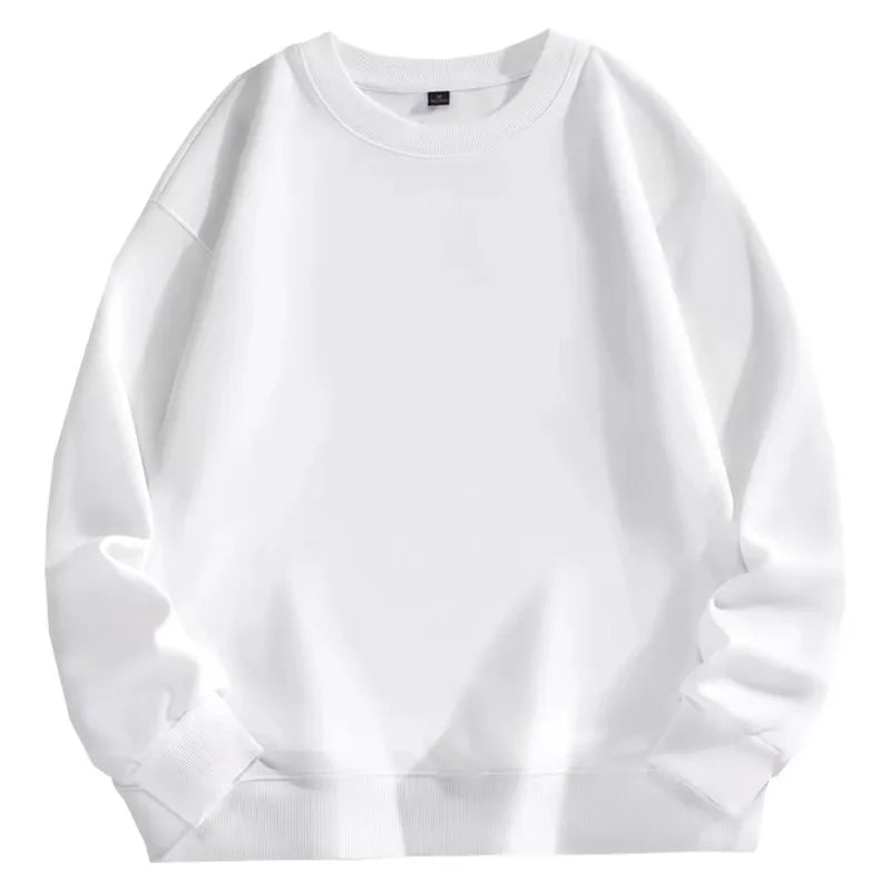 Trendiges vielseitiges Sweatshirt Herren einfarbig Herbst und Winter heiß begehrt schlicht und bequem Unisex Rundhals-Sweatshirt