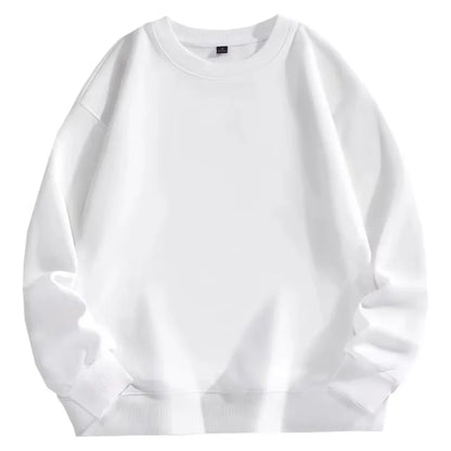 Trendiges vielseitiges Sweatshirt Herren einfarbig Herbst und Winter heiß begehrt schlicht und bequem Unisex Rundhals-Sweatshirt