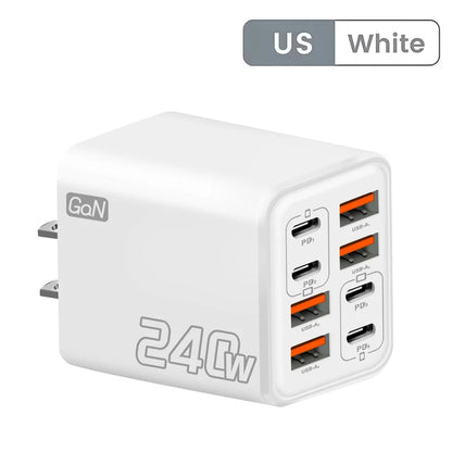 240W GaN USB-C Charger 8-in-1 Fast Charging