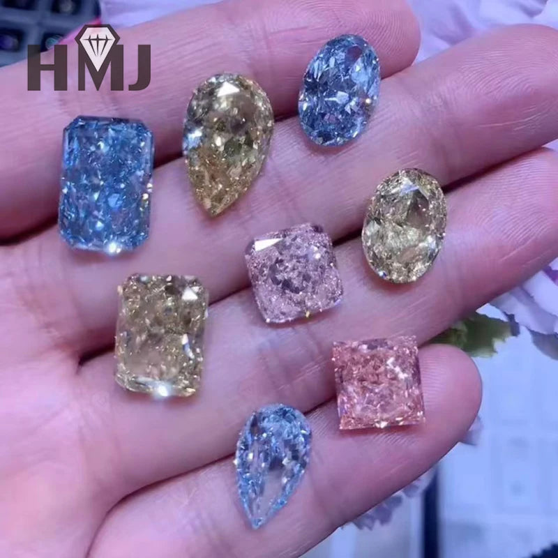 Lab Grown Diamonds Vivid Blue Color With IGI certificate Radiant Cut CVD Laboratory Diamond