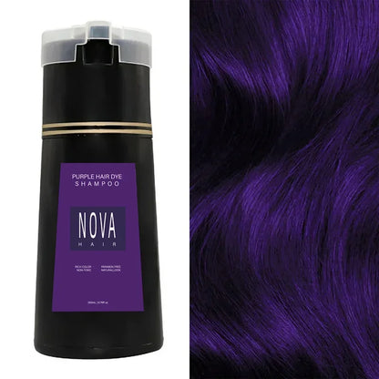 Nova Haarfärbemittel 3-in-1 Haarpflege Shampoo Natürliches Schnellweißhaar Gefärbtes Schwarzes Haarfärbemittel Dauerhafter Komfort Männer Frauen Haarpflege