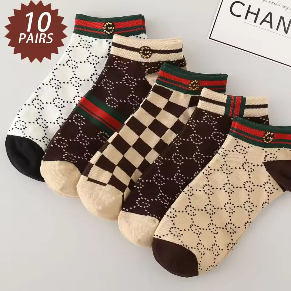 5/10 pcs Men's Thin Breathable Low-Cut Socks - Anti-Odor, Moisture-Wicking, Lightweight, Comfortable & Versatile for Daily Wear