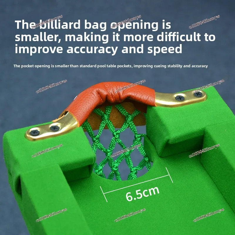 Five-point Pool Table Home Training Library Edge No Rubber Strip Single Hole Snooker Pocket Small Training Table