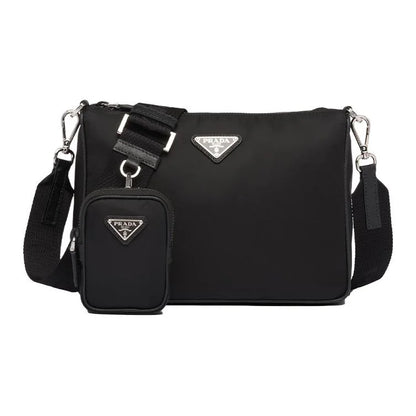 Luxury Saffiano Nylon Messenger Bag Black Men