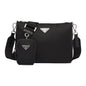 Luxury Saffiano Nylon Messenger Bag Black Men
