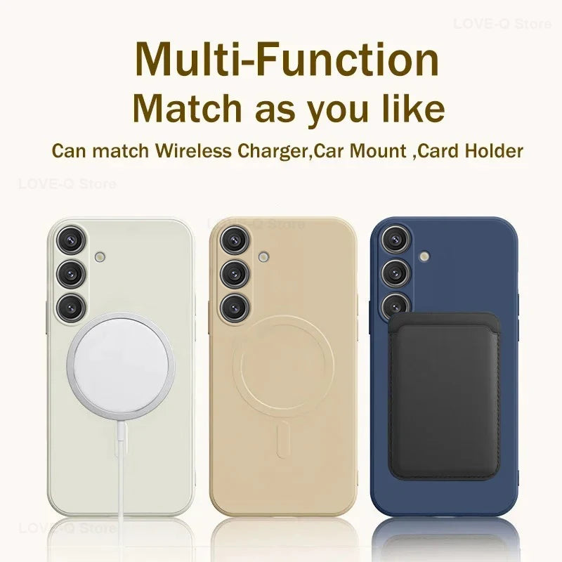 MagSafe Silicone Case Samsung S25 S26 S24 S23 | Wireless