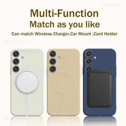 MagSafe Silicone Case Samsung S25 S26 S24 S23 | Wireless