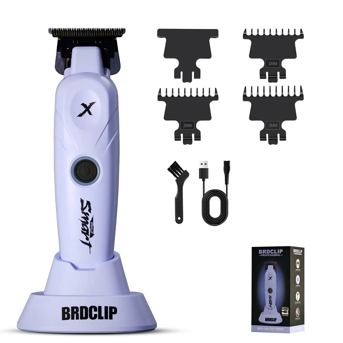 BRDCLIP X Serie Weiß FA1T 7700RPM Professioneller Elektrischer Haartrimmer Haarschneider Für Herren Carving DLC Klinge Friseurwerkzeug