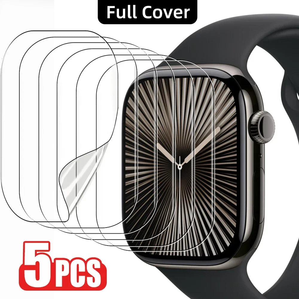 5 Stück Schutzfolie für Apple Watch Displayschutzfolie 49 mm Zubehör 40 mm 44 mm 45 mm 41 mm Serie 10 46 mm 42 mm 9 8 7 Se Ultra 2