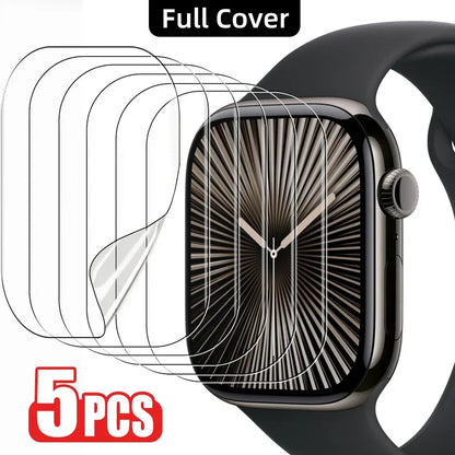 5 Stück Schutzfolie für Apple Watch Displayschutzfolie 49 mm Zubehör 40 mm 44 mm 45 mm 41 mm Serie 10 46 mm 42 mm 9 8 7 Se Ultra 2