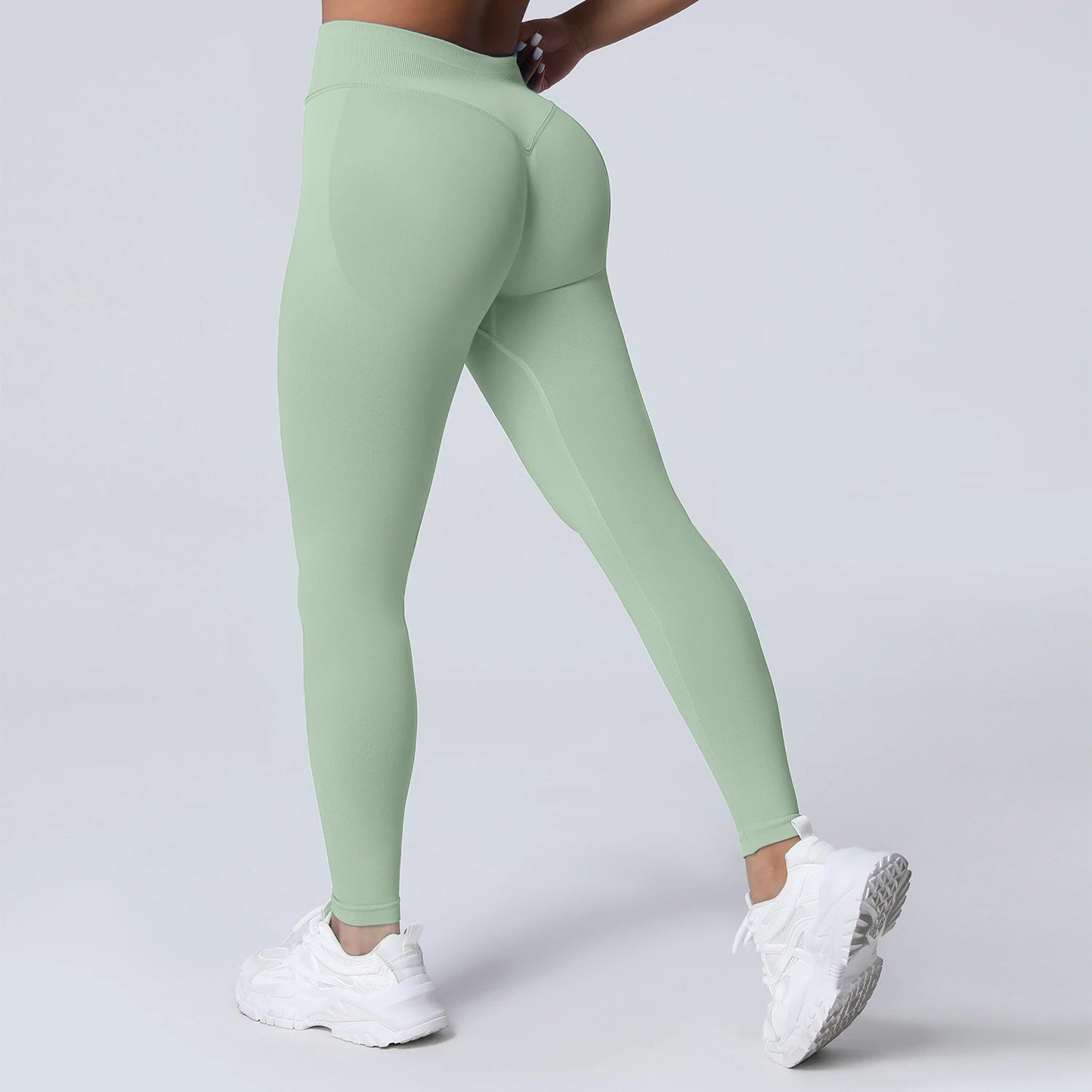 VEQKING Scrunch Butt Women Yoga Pants Seamless Sports Leggings Low Waist Gym Fitness Tights Quick Drying Fall Warm Workout Pants