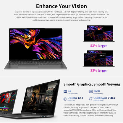 Teclast F17Plus 17.3" Laptop 16GB RAM 512GB SSD