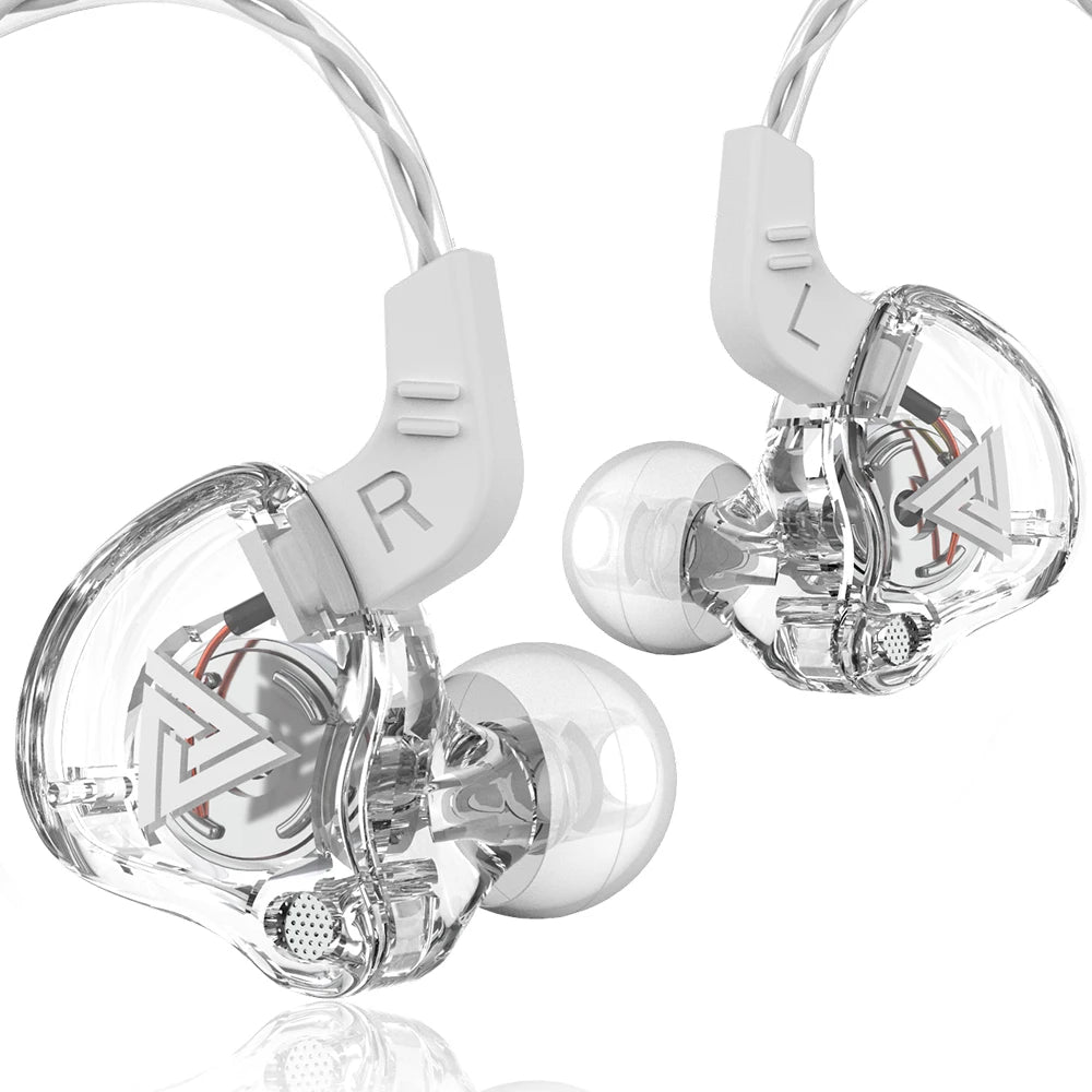 Original QKZ AK6 In-Ear-Kopfhörer mit 6 dynamischen Treibern und Mikrofon, Stereo-Sport-HIFI-Subwoofer-Headset, Monitor-Ohrhörer