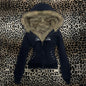 Aesthetic Women's Fur Collar Hoodie Sexy Slim Chic Casual Solid Color Cardigan Sweatshirt Goth Punk Rock Streetwear