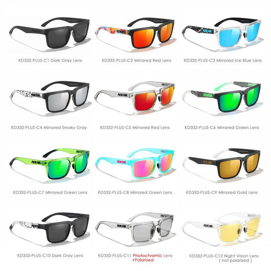 KDEAM Large Size Square Men's Sunglasses Polarized Photochromic Oversized Sun Glasses Fashion Women Shades Upgraded Edition - Teglex
